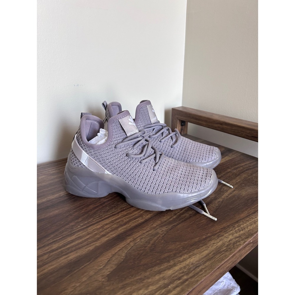Cool Planet by Steve Madden Canyon Mauve Grey Textile Chunky Sneakers Womens 6M